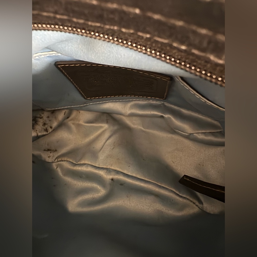 Coach Black Signature Jacquard Shoulder Bag with Silver Hardware small - Picture 9 of 10